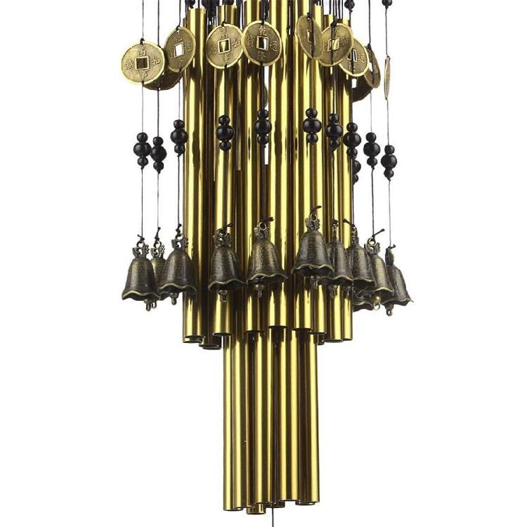 Metal Tube Wind Chime with Copper Bell Large Windchimes for Pati Outdoor Indoor