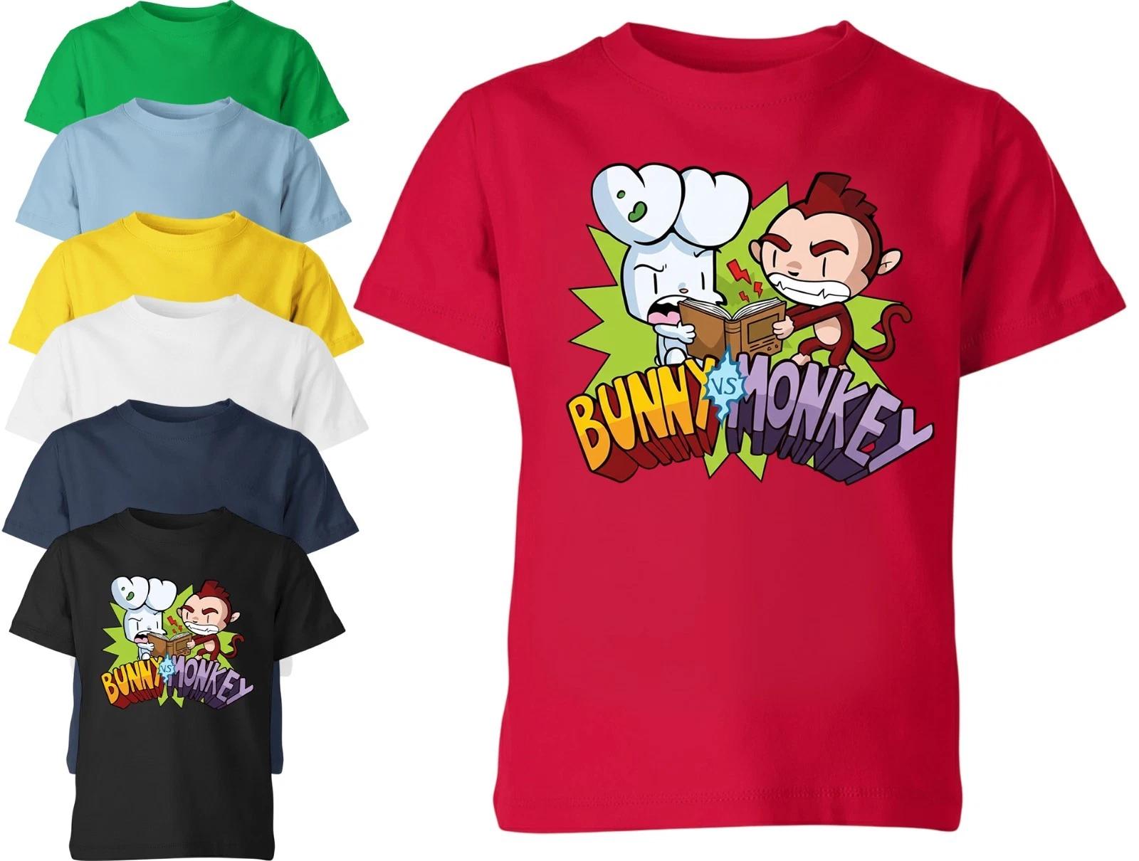 

Bunny Vs Monkey T Shirt Book Day Cartoon Children Unisex Kids Book Story Xmas 160