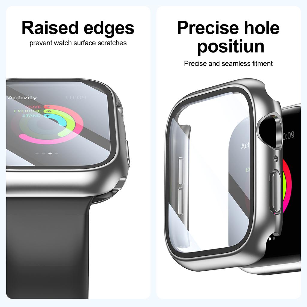 Screen Protector Cover For Apple Watch 46mm 42mm 45mm 40mm 41mm 44mm Ultra 49mm Hard Front Rear Bumper Case iWatch Series 11 10 9 8 7 SE 6 Accessories