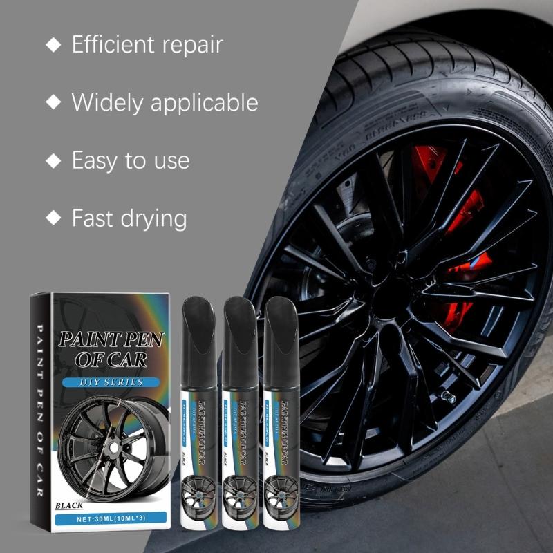 30ml Creion Retuș Vopsea Roată Auto Creion Corector Zgârieturi Roată Auto Negru