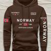 Stamped Multi-color Flag Pattern Sweatshirt Men's Loose Fit Couple's Hooded Casual Jacket Unisex Holiday Gift