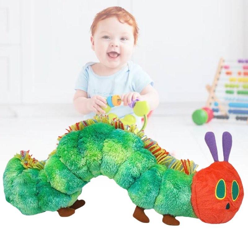 Adorable Colorful Caterpillar Plush Toy For Babies With Soft Neck Pillow For Sleep