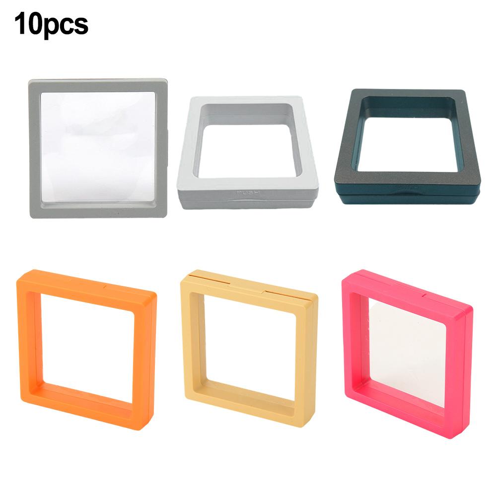 Storage Supplies Coin Display Holder 10pcs 3D Floating Display Holder 3D Floating Effect 8 Colors Coin Frame Penny
