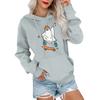 Women's Fashionable, Casual, Comfortable Round-neck, Hooded, Long-sleeved, Halloween-print Warm Sweater