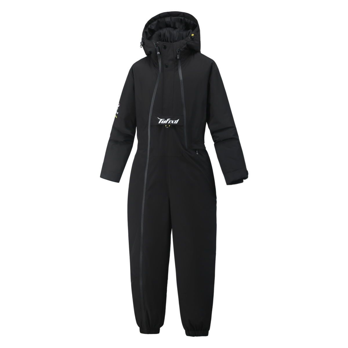 

Winter One-Piece Waterproof Windproof Motorcycle Riding Cold-proof Clothes Thickened Warm Snowsuit for man and woman Outdoor 5XL чорний