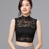 Versatile Lace Bottoming Fake Collar Women's Sweet and Sexy Inner Mesh Lace Shirt Half Turtleneck Wrap Neck Stand Collar