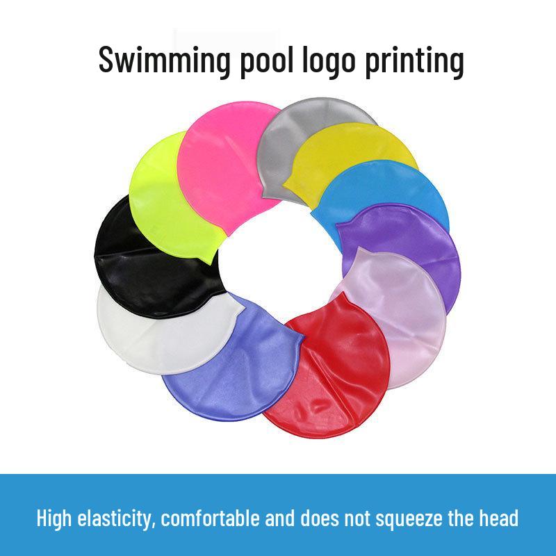 Силиконовая шапочка для плавания с твердым покрытием, 55 г, однотонная, водонепроницаемая, для защиты длинных волос, для профессионального дайвинга.