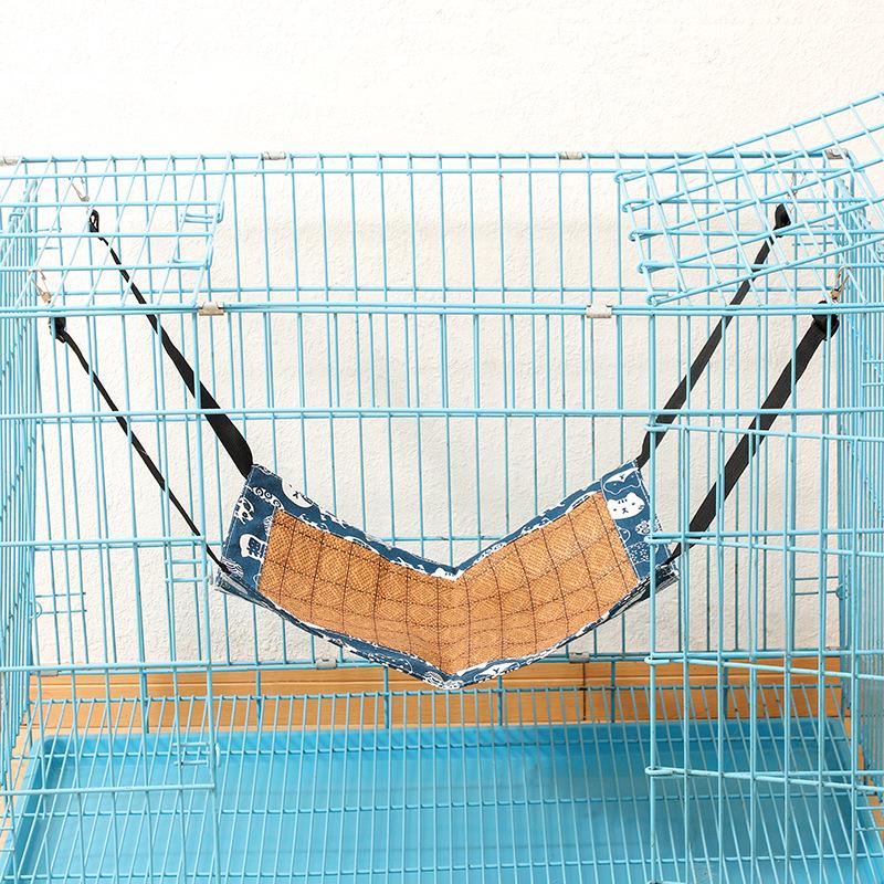 Adjustable Fleece Cat Hammock Bed for Hammies & Chinchillas - Thickened Hanging Pet Cage Hammock