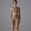 New High Waist And Beautiful Buttocks Antibacterial Yoga Suit, Nude Sports Fitness Set, Quick Drying Running Yoga Two-Piece Set For Women