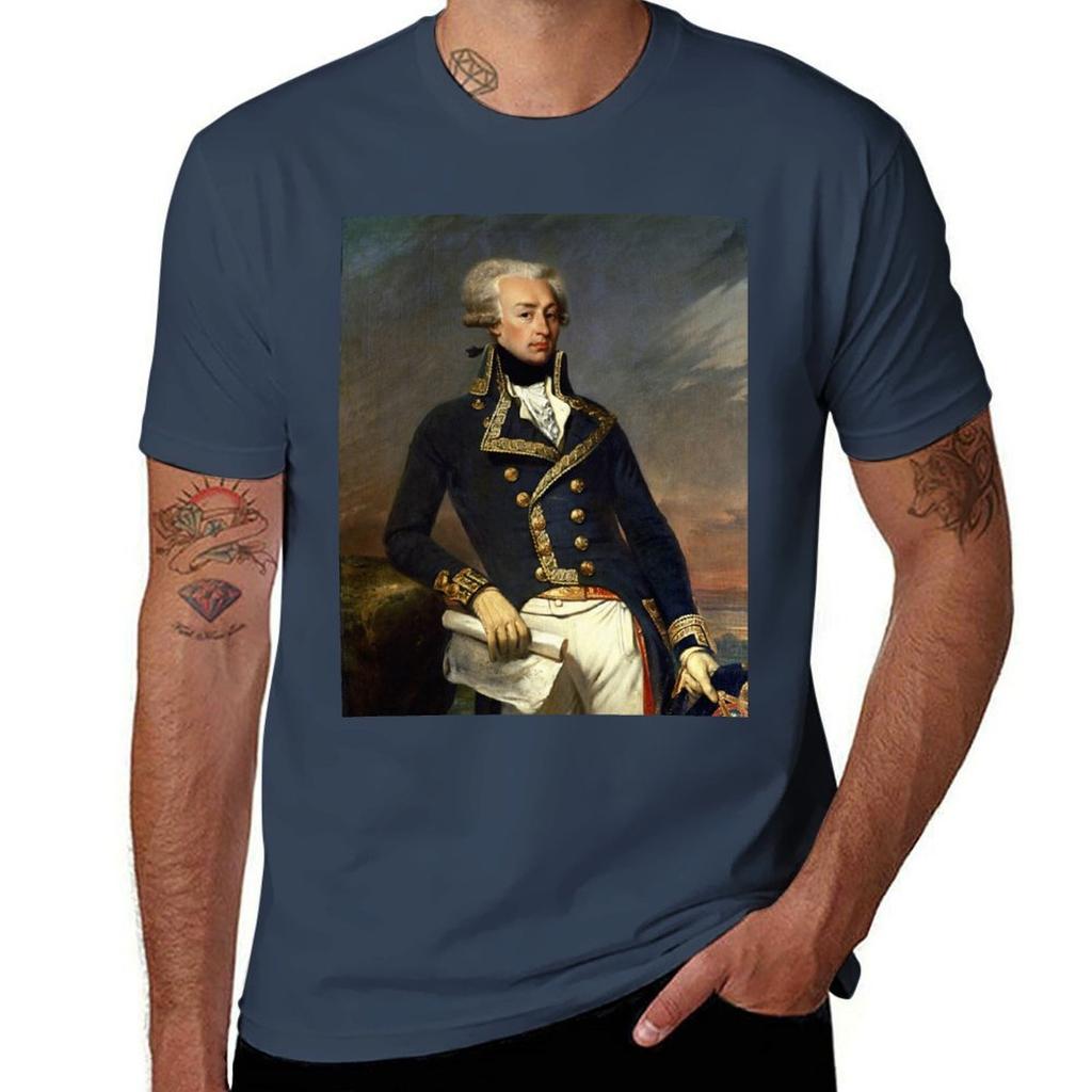 French Aristocrat Marquis de Lafayette TShirt Soft Durable Cotton TShirt