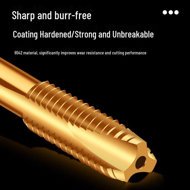 Jiyue Titanium Coated Cobalt HSS Spiral Machine Tap