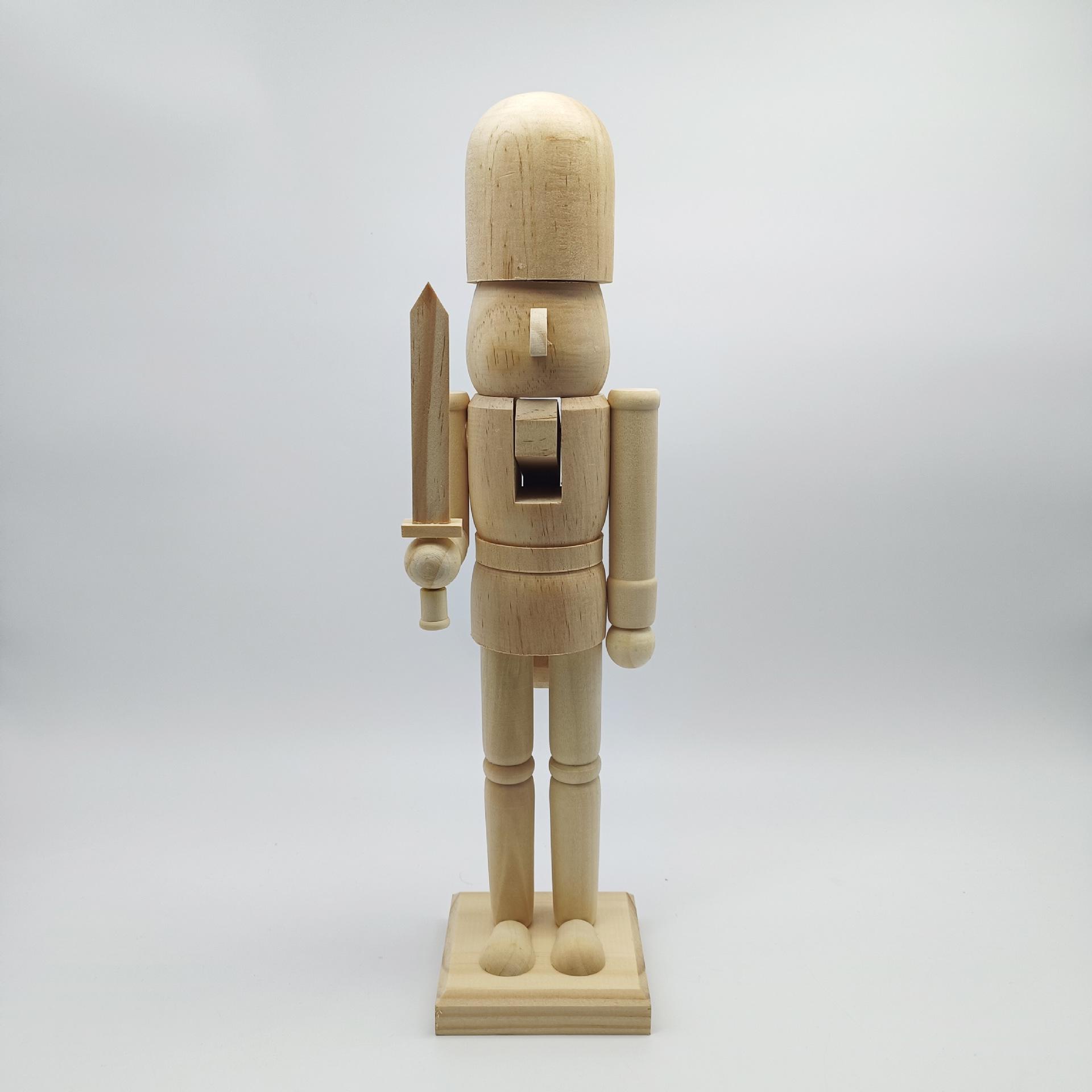 

38cm DIY Walnut Cracker King Soldier Ornament - Creative Gift Item 38cm