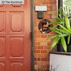 2D Flat Aluminium Merry Christmas Sign with Santa Claus & Fireplace Pattern - Warm Winter Figurine Ornaments - Ideal for Front Door, Wall, Porch