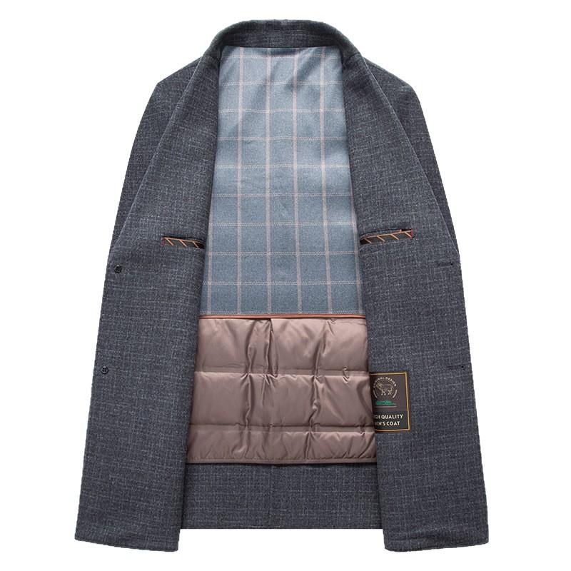 Winter Suit Wool Coat Double-sided Men's Middle-aged and Young Leisure Business Medium and Long Coat