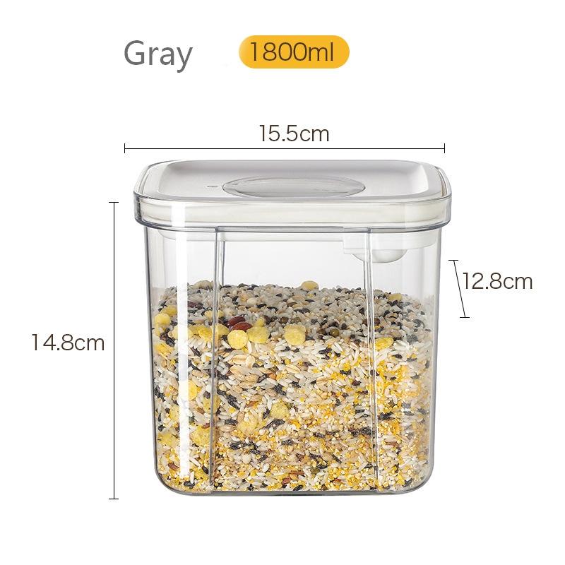 Sealed Jars Kitchen Grain Storage Organizer Plastic Moisture-proof Food Storage Tank Dried Fruit Tea Storage Box Jar with Spoon