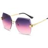 Fashion Unisex Frameless Sunglasses With Uv400 Protection For Travel And Parties