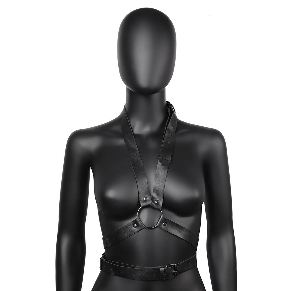 

Европейский и американский панк PU кожа шнуровка корсетный пояс для женщин - стиль для сцены и ночного клуба FLE013BK чёрный