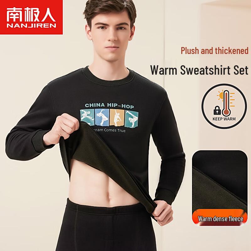 

Nanjiren Men s Fleece-Lined Thermal Underwear Set 3XL