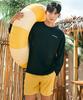 Helingbon [Set] Men'S Loose Fit Basic Rash Guard & Multi-Sportswear Shorts