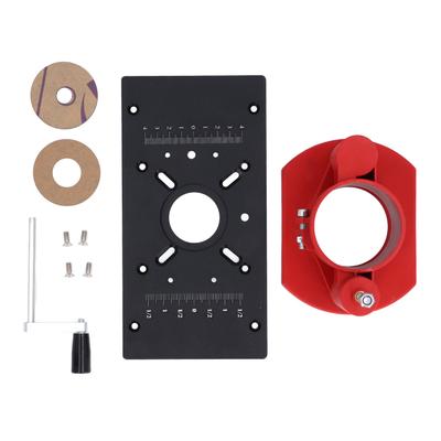 Manual Lifting Base M8 Black Flip Board Router Insert Plate System Kit for Woodworking Milling