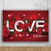 Red Rose&Heart Backdrops for Wedding Valentine's Day Birthday Party Background