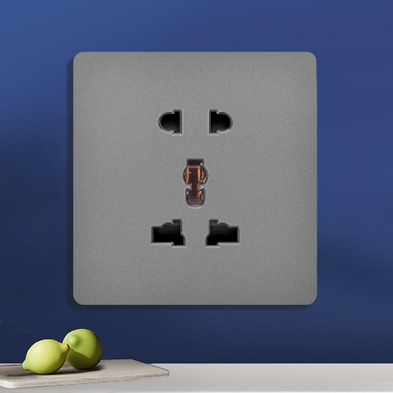 Priză UK 13A pentru perete gri cu încărcător Type-C și USB