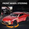 1:24 Scale GT-R50 GT-R34 Car Model Toy Alloy Die-cast Sound Light Pull Back Shock Absorption Vehicle Models Gifts for Kids