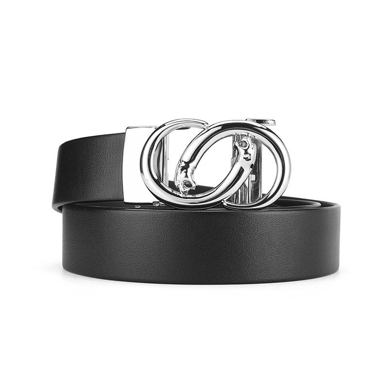 High-End First-Layer Cowhide Belt Men'S Belt Automatic Buckle Pure Cowhide Simple Casual Business Men'S Belt