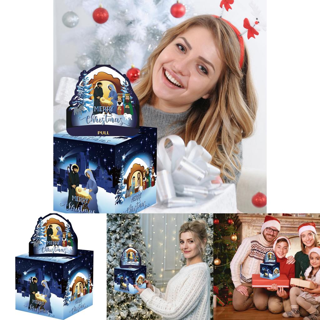 Jesus Christmas Theme Paper Money Box For Holiday Party Decor And Gift Giving