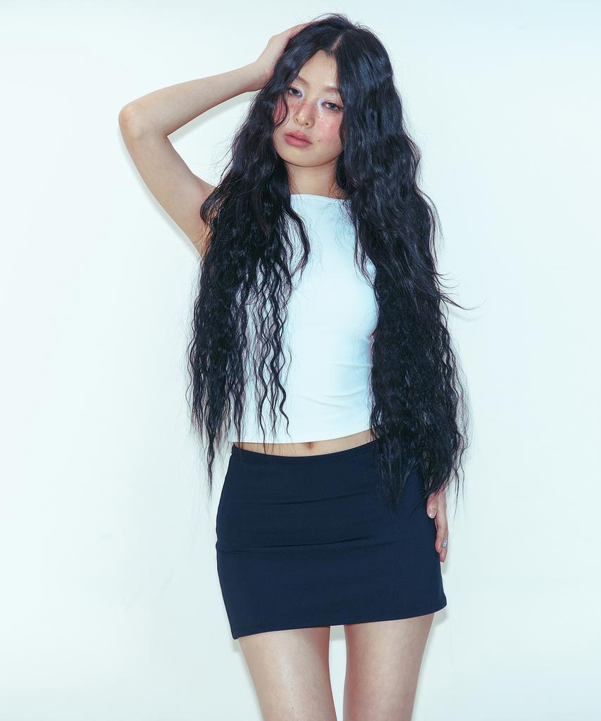 Yuhee Basic Mini Skirt Black