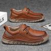 New Men's Leather Shoes Hand-sewn Business Leather Shoes Outdoor Casual Fashion Men