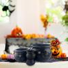 Pack Of 4 Large Black Witch Cauldron Kettles, MultiSize Candy Holders for Halloween & Patrick's Day Party Decors