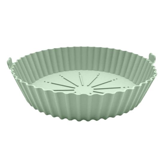 

Подложка для фритюрницы Силиконовый противень для выпечки Многоразовая форма для торта с антипригарным покрытием Тарелки для пиццы Круглая корзина для фритюрницы для тортов Печенья Жареная курица Small светло-зеленый