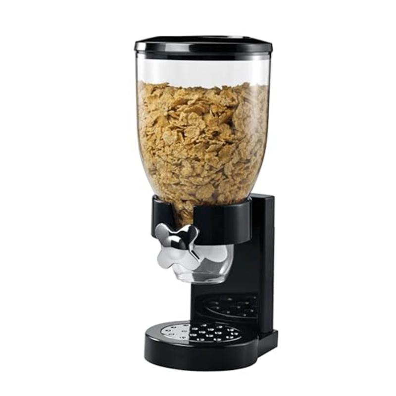 Spacious Single Compartment Cereal Container Easy Access Plastic Dry Food Dispenser for Cereal Rice