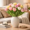 Silk Artificial Tulip Bouquet DIY Flower Floral Arrangement Fake Flower Realistic Artificial Flowers Bridesmaids Accessories