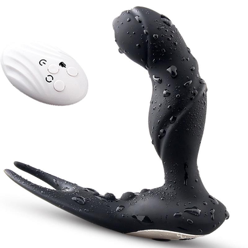 Mannlig prostata massasje vibrator rotasjonskuler analplugg vibrator silikon forsinket ejakulasjon mannlig masturbator sexleketøy for menn