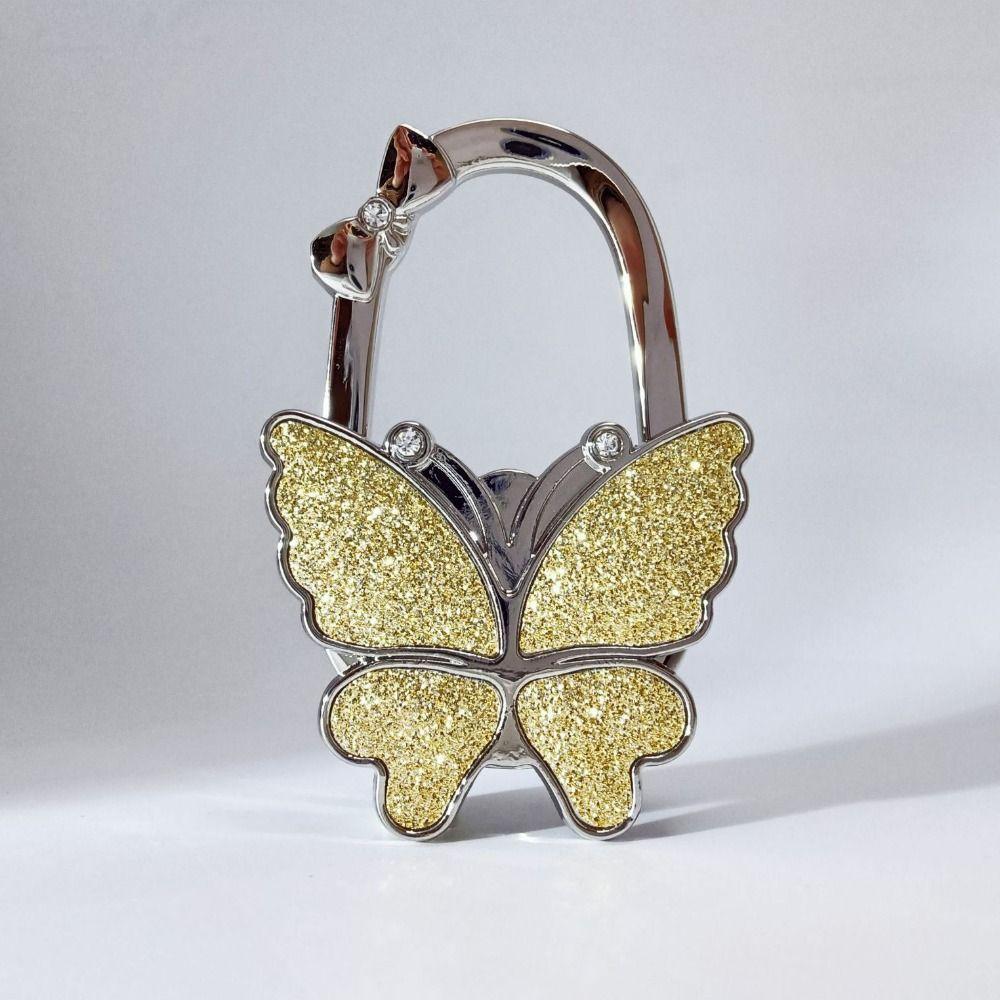 Fashion Foldable Butterfly Handbag Hook for Women Portable Creative Bowknot Purse Hook Durable Table Hanger for Table