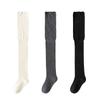 Autumn Kids Over-the-Knee Cotton Socks (3-12Y) Black, White & Grey