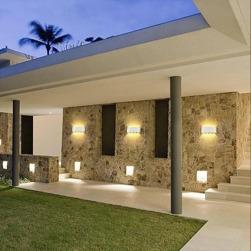 LED Wall Lamp AC110V-220V Outdoor Motion Sensor Light Waterproof Wall Light Porch Garden Living Room Street Stairs Lighting