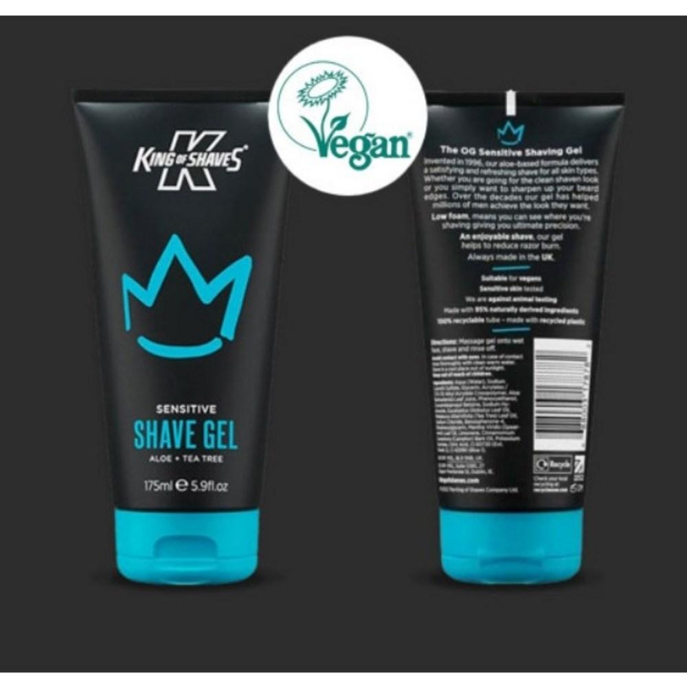 King of Shave Żel do golenia Sensitive, 5 opakowań, 175 ml