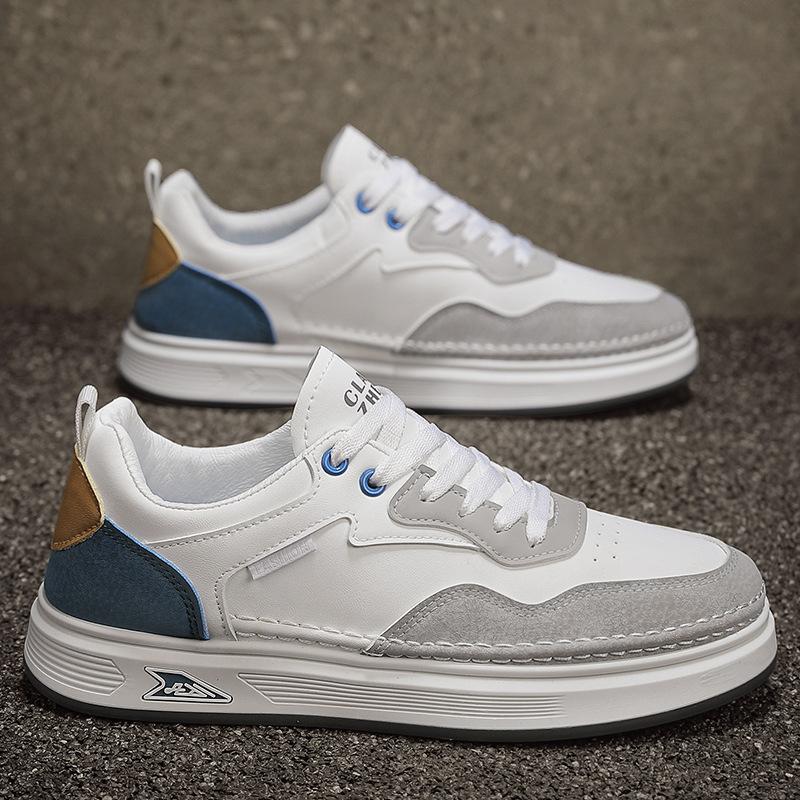Fashion 2024 New Men's Casual Sports Shoes Four Seasons Sulfide Shoes Men's Walking Sports Shoes Flat Soles Leather Men's Shoe