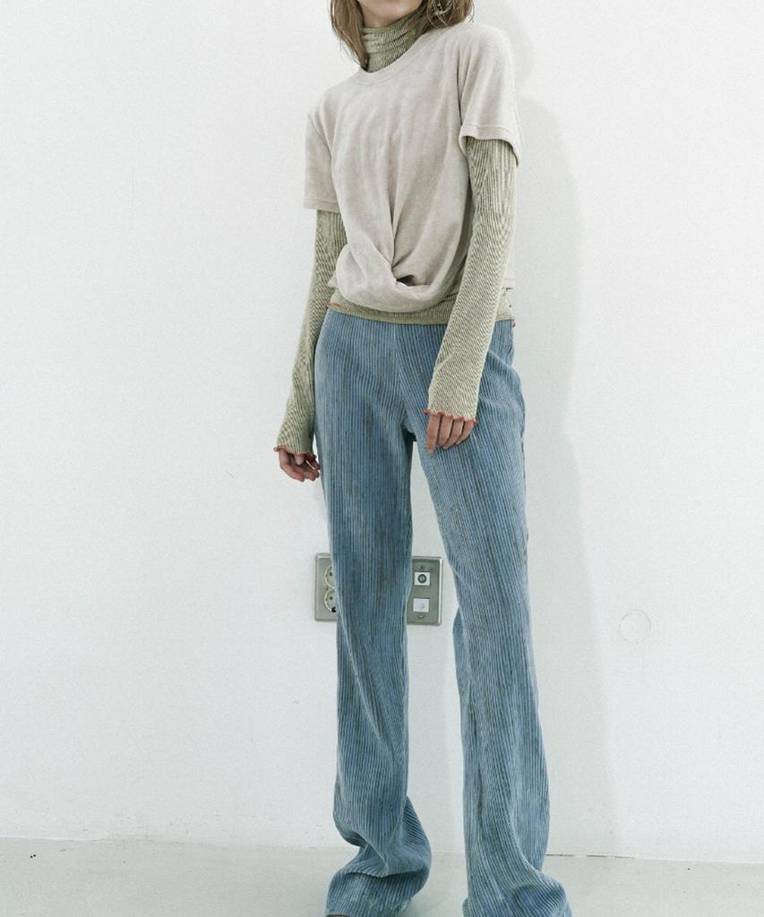 PROVO Velvet Twist Tee / Beige
