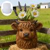 Easy Demolding Silicone Plant Container Mold Cow Shaped for Flower Pot Gift Container Candle Holder