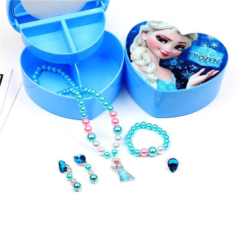 Princess Jewelry & Hair Accessories Set for Girls with Necklace, Bracelet, Ring, and Headwear In Vanity Gift Box.