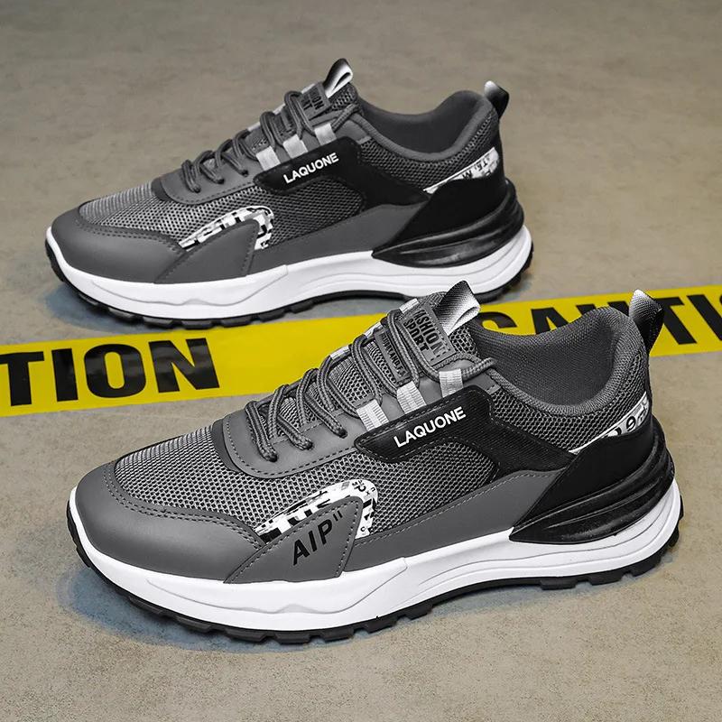 Classic luxury men's casual shoes New fashionable and versatile mesh breathable outdoor morning running sports shoes sneakers