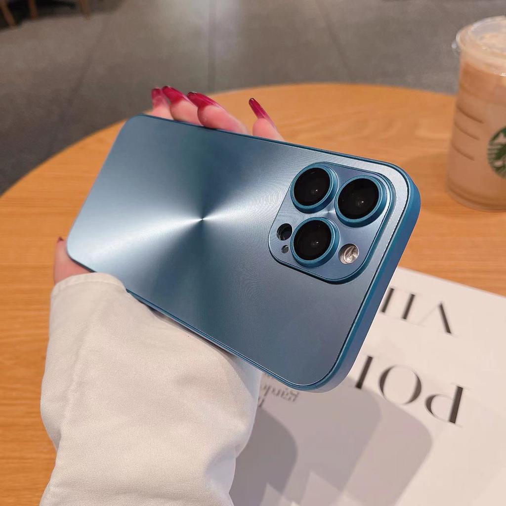 Laser Aurora CD Texture Matte Phone Case For iPhone 17 Air 16 15 14 Plus 13 12 11 Pro Max Lens Protect Bumper Armor Cover