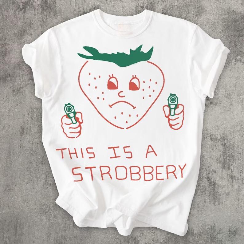 This Is Strobbery Funny Graphic Vintage Loose Oversized Unisex Print Tshirts For Unisex Unisex Fashion Hip Hop High Quality Couples