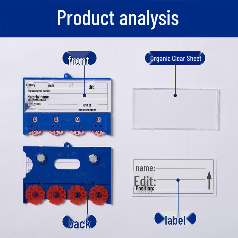 HNYH Magnetic Shelf Label Counting Card