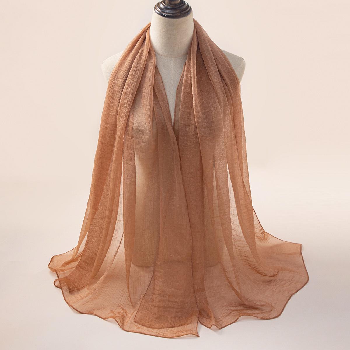 A156 Ethnic Style High-Quality Jinxi Crepe Long Scarf & Headscarf