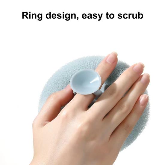 Sunflower Bath Brush with Suction Cup Ring Design Super Soft 2-in-1 Bath Ball Cleansing Massage Exfoliating Shower Sponge